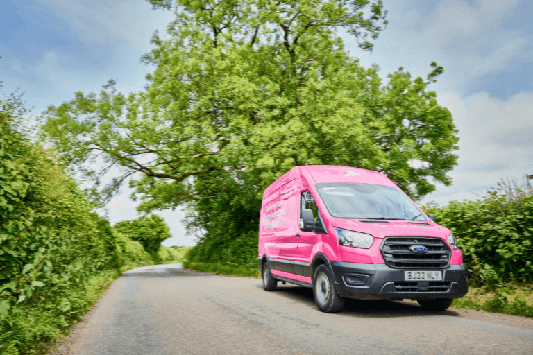 Truespeed engineer driving in the rural South West