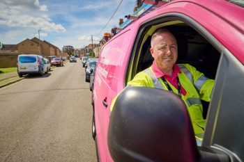A Truespeed engineer out in the South West building our full-fibre network